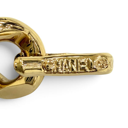 Chanel Vintage 94P CC Logo Coin Motif Plate Chain Belt Gold — view 8