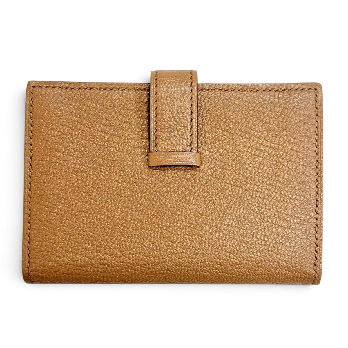 Hermes Bearn Mini Chevre Quebracho Silver Coin Card Holder Bifold — view 3