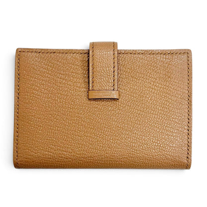 Hermes Bearn Mini Chevre Quebracho Silver Coin Card Holder Bifold — view 3