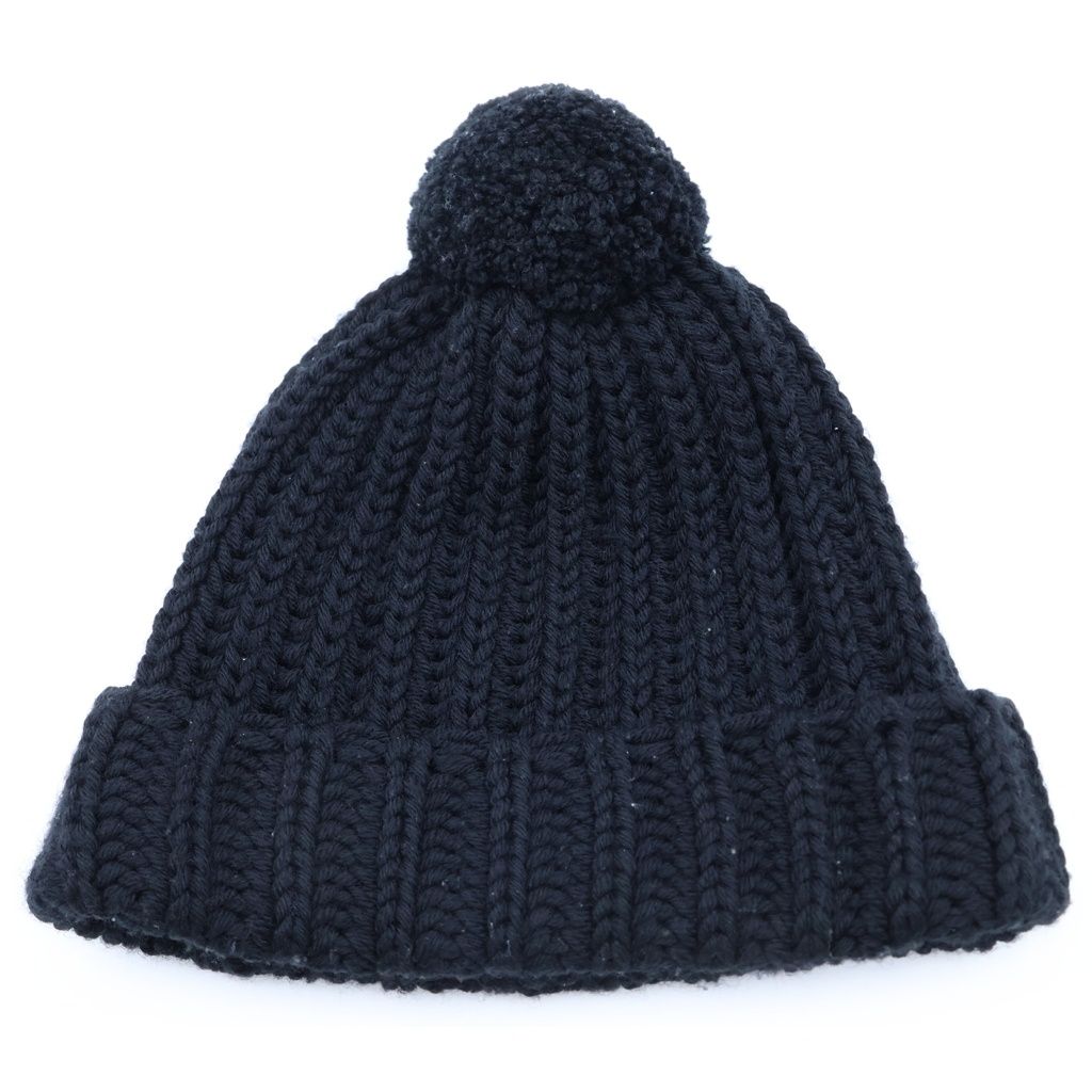 Gucci Front Logo Patch Wool Knit Hat Beanie Black — view 2