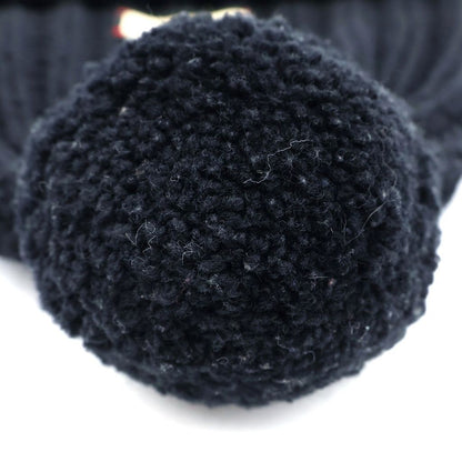 Gucci Front Logo Patch Wool Knit Hat Beanie Black — view 6