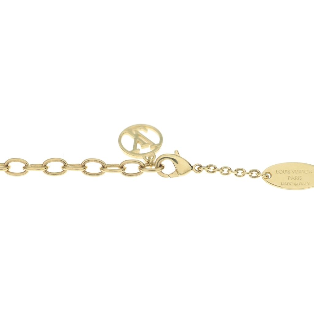 Louis Vuitton LV Iconic Necklace Rhinestone Plated Gold — view 5