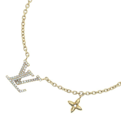 Louis Vuitton LV Iconic Necklace Rhinestone Plated Gold