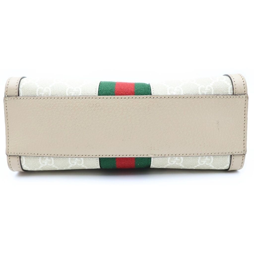 Gucci Ophidia GG Supreme Small 2-Way Shoulder Bag Beige White Leather Gold — view 4