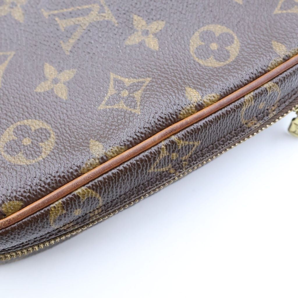 Louis Vuitton Monogram Pochette Gange Mini Shoulder Bag Brown Leather Gold — view 7