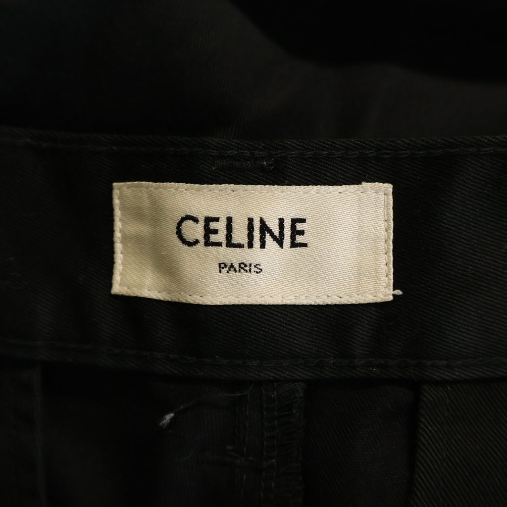 Celine Chino Cotton Cross Slim Pants Black — view 7