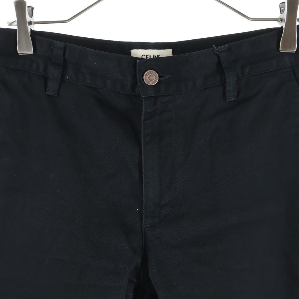 Celine Chino Cotton Cross Slim Pants Black — view 3