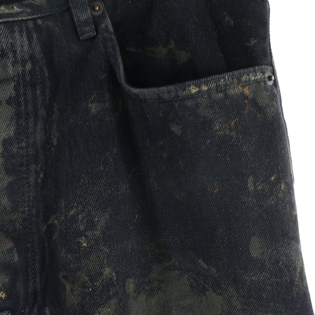 Balenciaga Super Destroyed Baggy Superdistressed Denim Pants Black — view 3