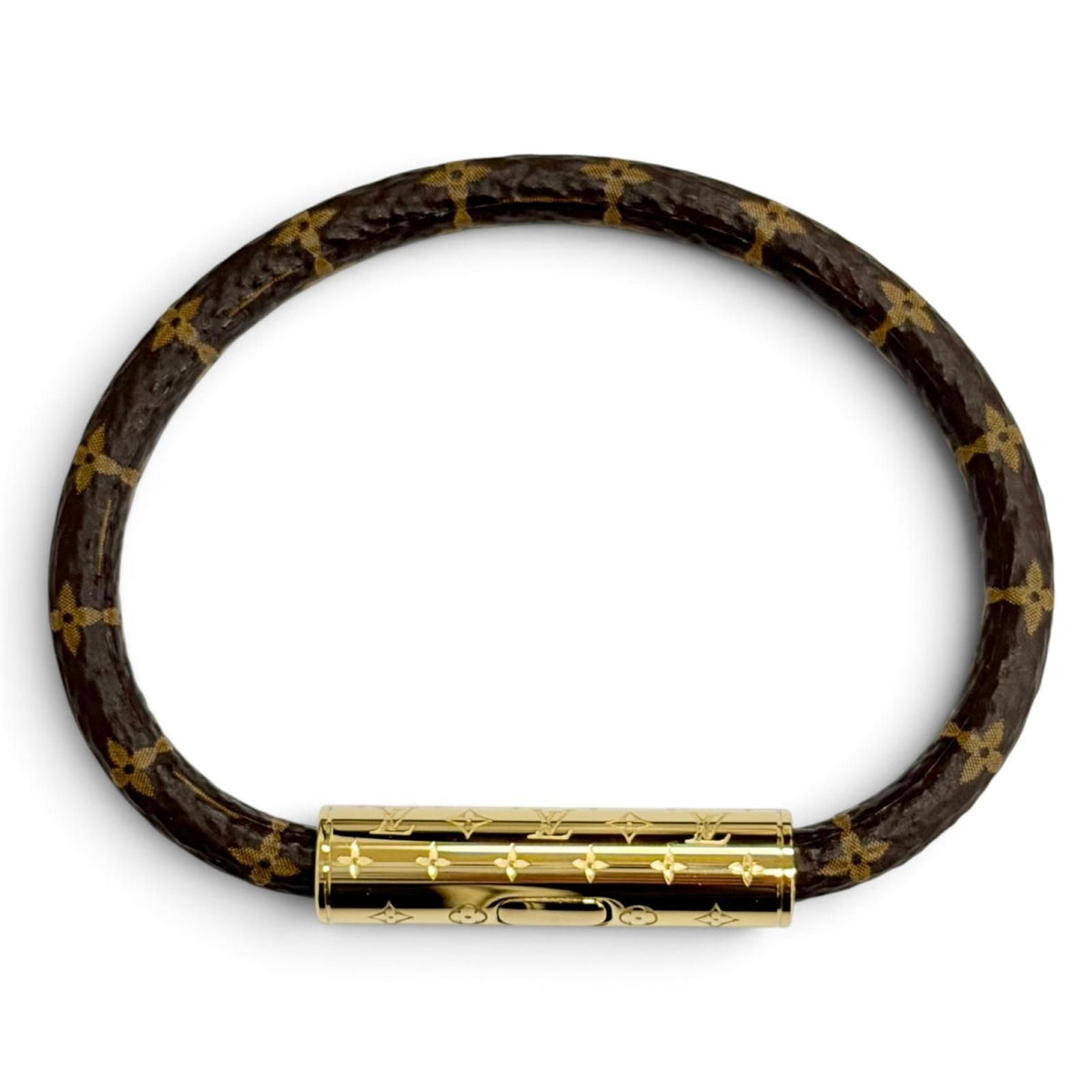 Louis Vuitton LV Confidential Monogram Canvas Bracelet Gold — view 6