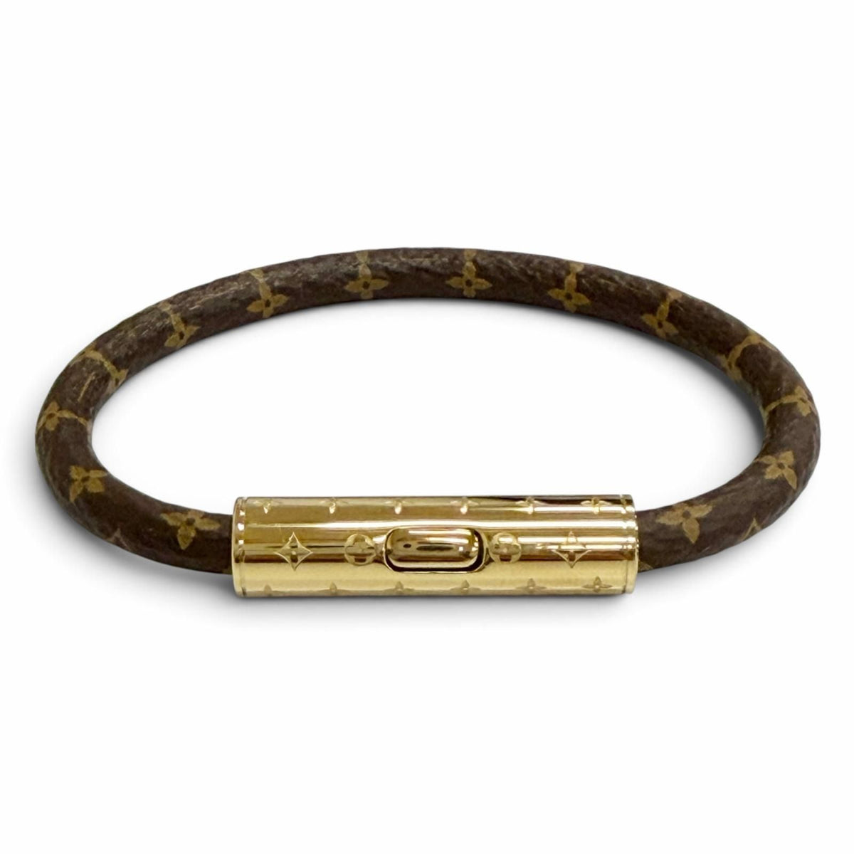 Louis Vuitton LV Confidential Monogram Canvas Bracelet Gold