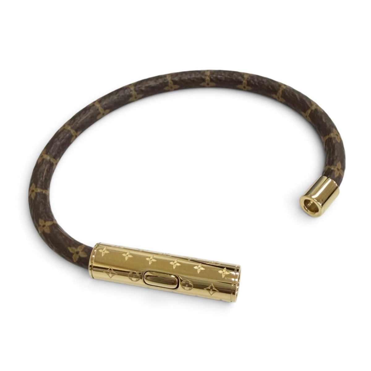 Louis Vuitton LV Confidential Monogram Canvas Bracelet Gold — view 7