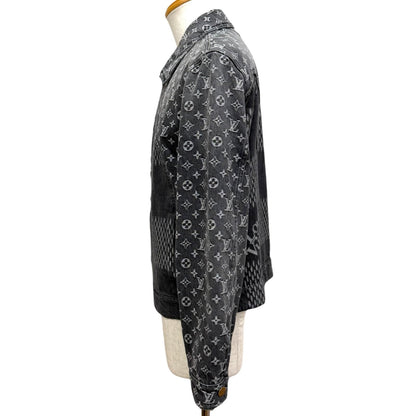 Louis Vuitton NIGO Giant Damier Waves Monogram Washed Denim Jacket Gray 48 — view 3