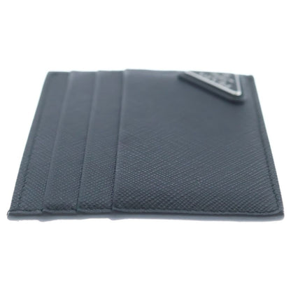Prada Saffiano Triangle Logo Card Case Black — view 3