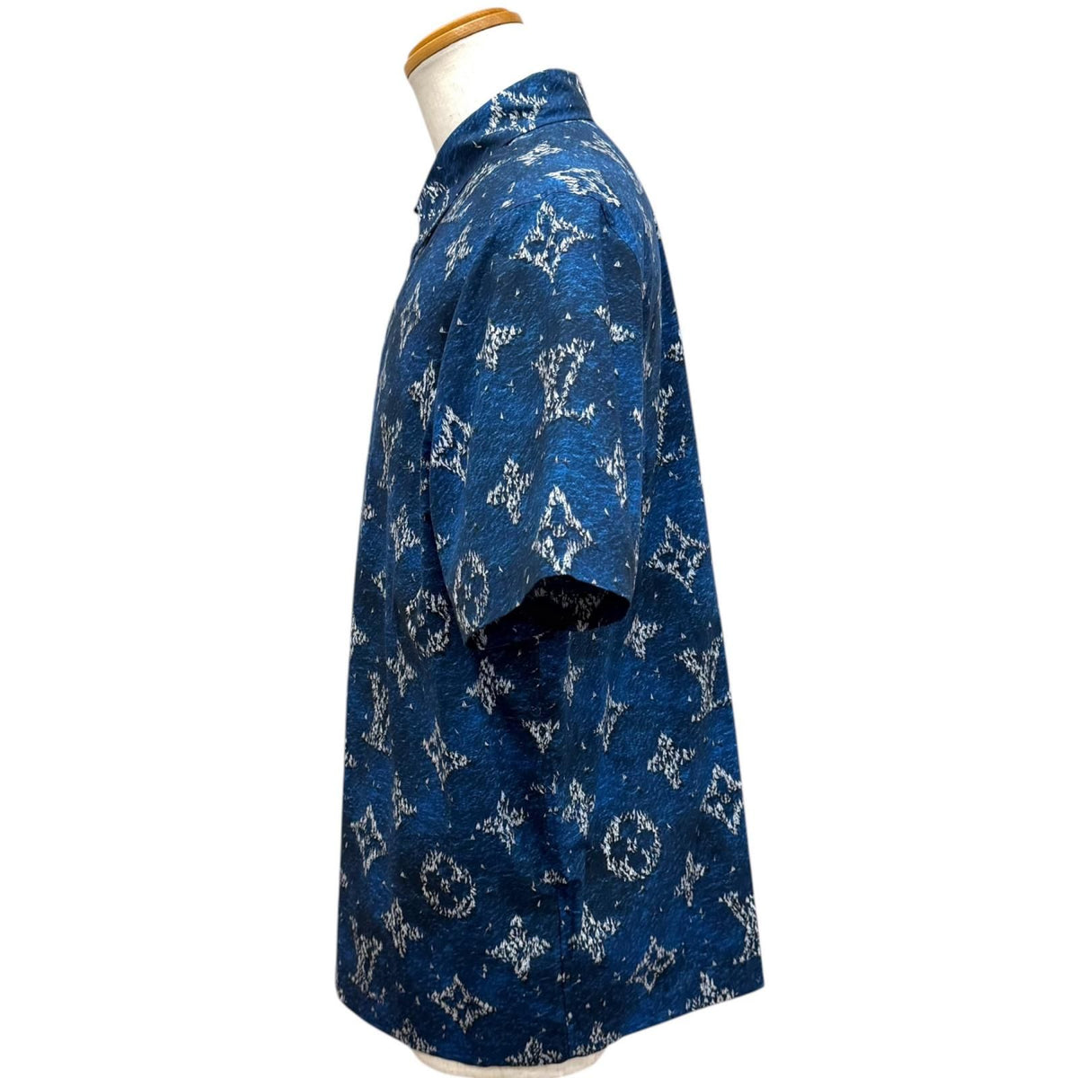 Louis Vuitton Print Monogram Short Sleeve Shirt Blue — view 3