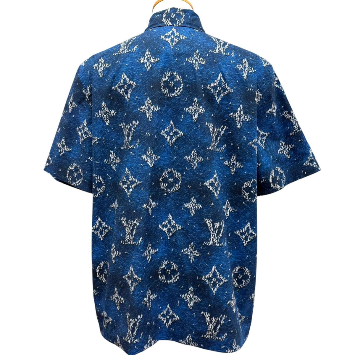 Louis Vuitton Print Monogram Short Sleeve Shirt Blue — view 4