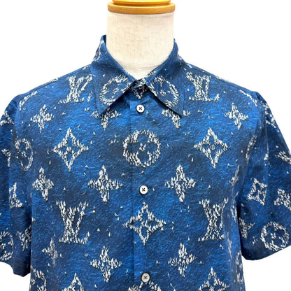Louis Vuitton Print Monogram Short Sleeve Shirt Blue — view 2