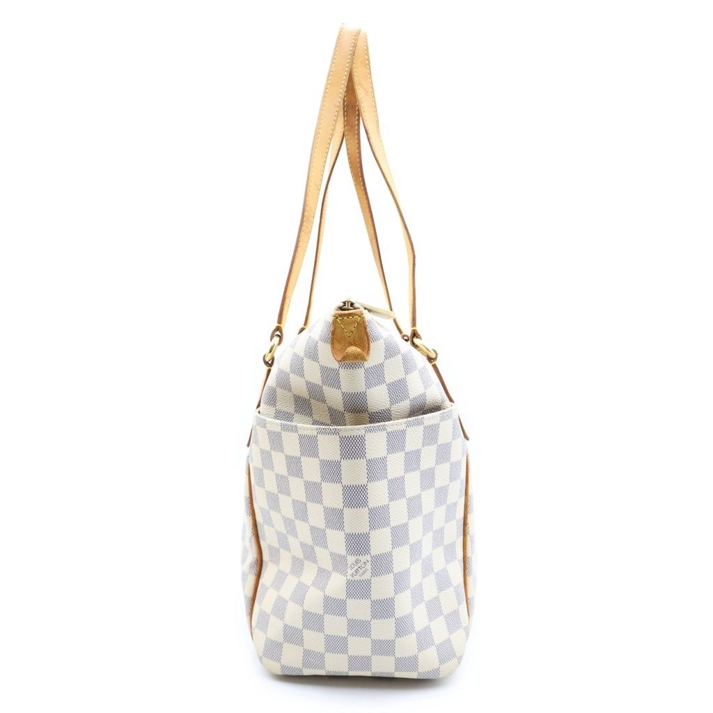 Louis Vuitton Damier Azur Totally MM Handbag Beige Leather — view 3