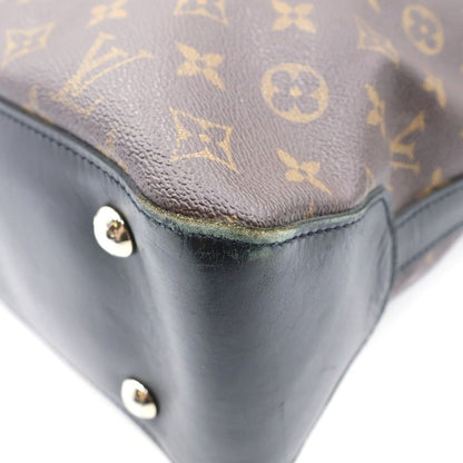 Louis Vuitton Monogram Macassar Kitan 2-Way Tote Bag Brown Black Leather Silver — view 5