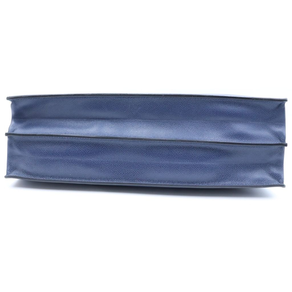 Hermes Kelly Depeches 38 Handbag Business Bag Navy Epsom Silver — view 4