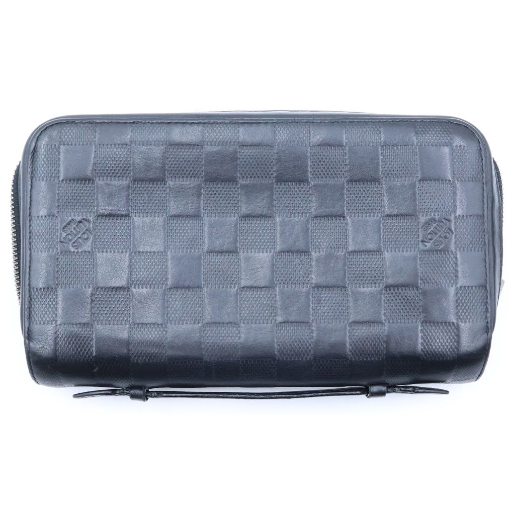Louis Vuitton Damier Infini Zippy XL Leather Wallet Black — view 2