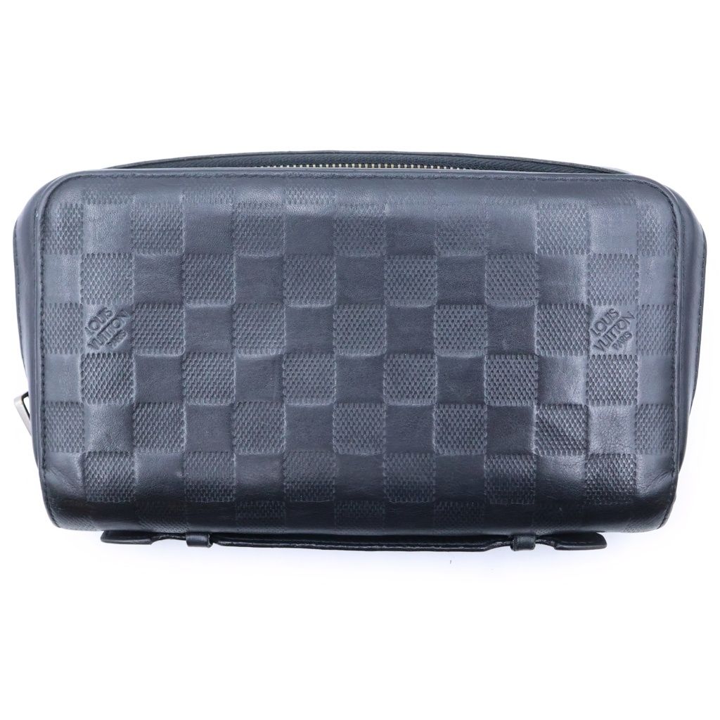 Louis Vuitton Damier Infini Zippy XL Leather Wallet Black
