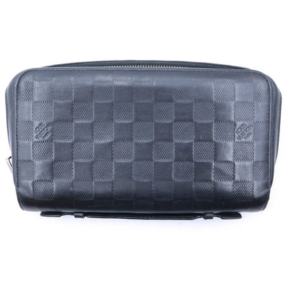 Louis Vuitton Damier Infini Zippy XL Leather Wallet Black