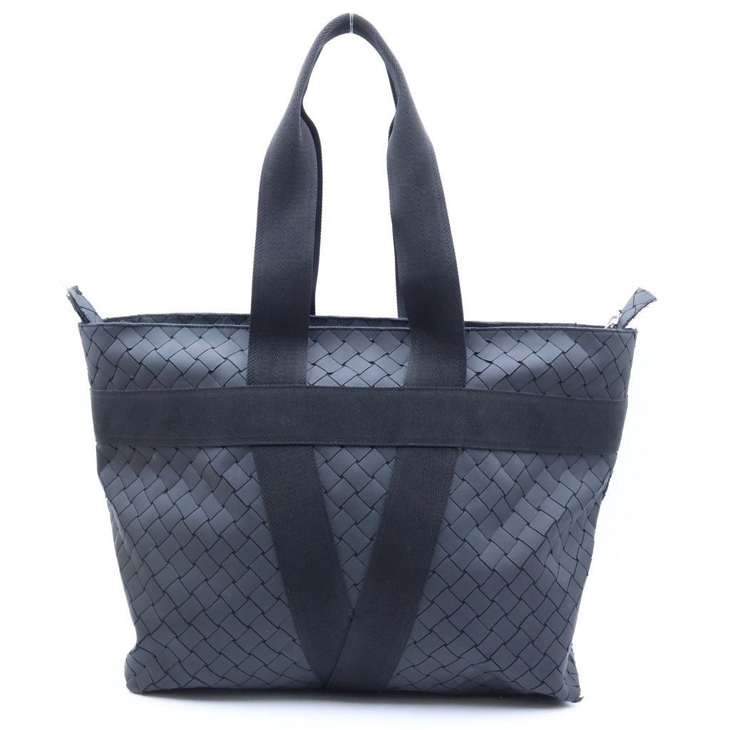 Bottega Veneta New Rubber Intrecciato Scorpito Tote Bag Black — view 2