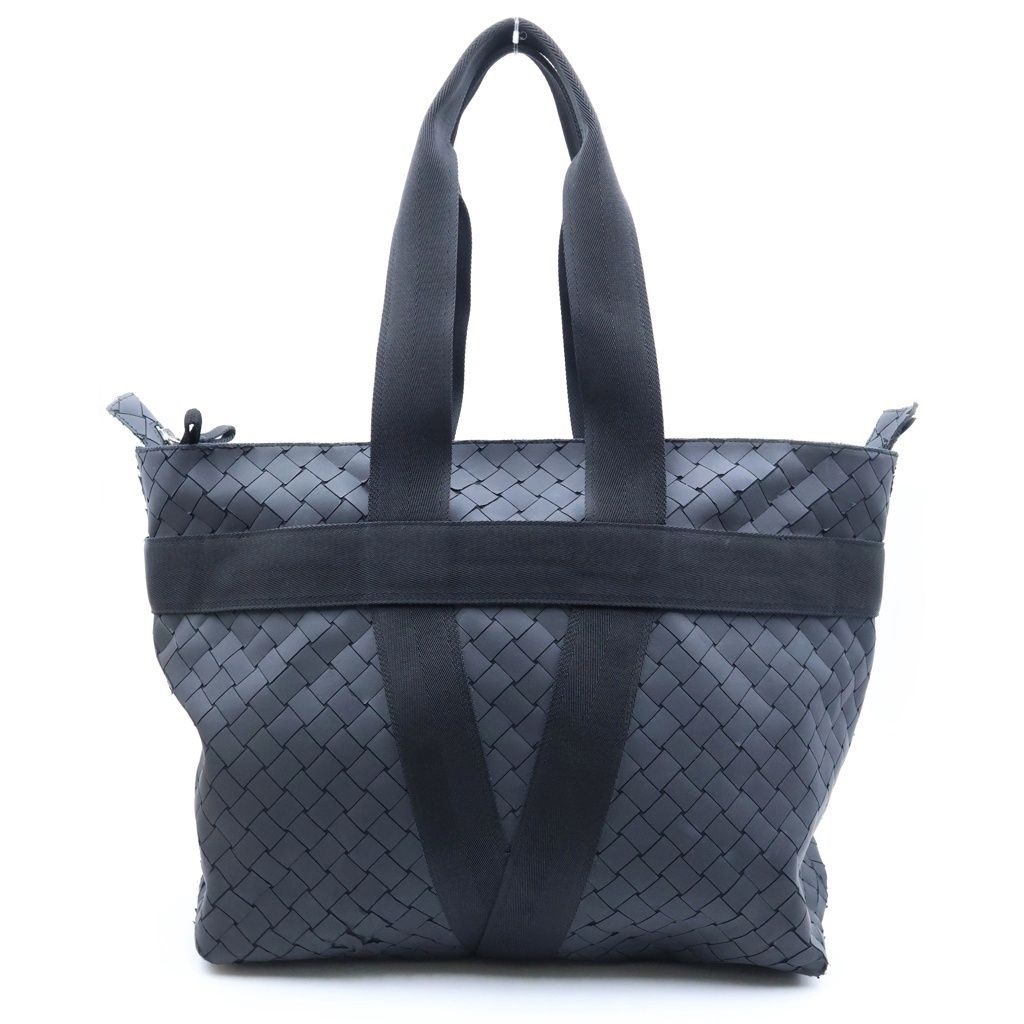 Bottega Veneta New Rubber Intrecciato Scorpito Tote Bag Black