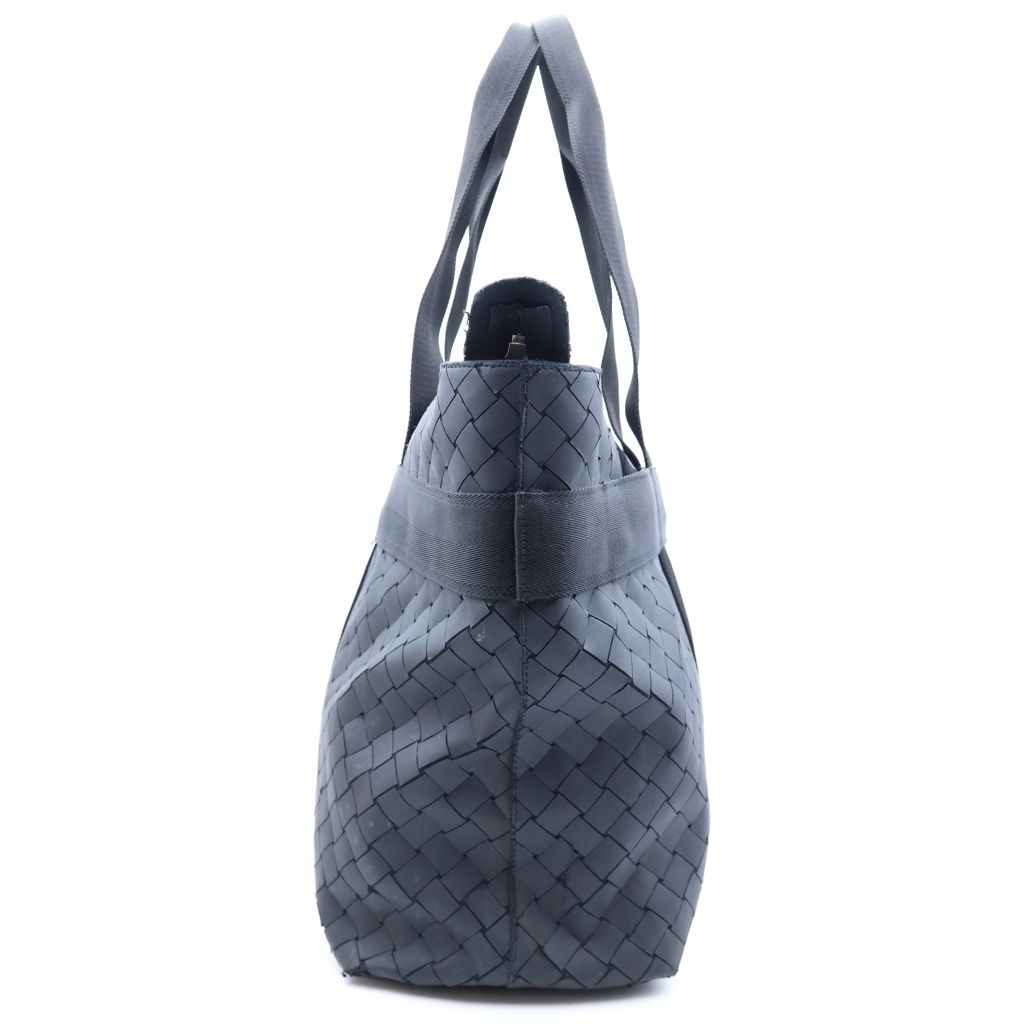 Bottega Veneta New Rubber Intrecciato Scorpito Tote Bag Black — view 3