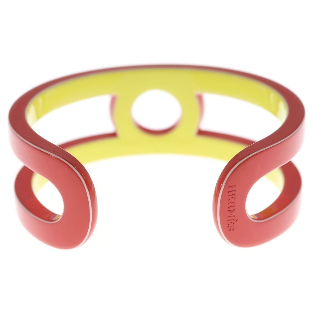 Hermes Lacquerwood Bangle Variation Orange Yellow Bracelet — view 2