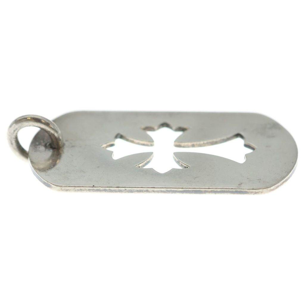 Chrome Hearts CO Cutout Cross Dog Tag Large Pendant Silver — view 4