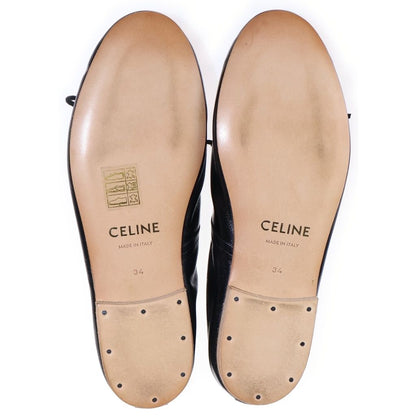 Celine Leather Flat Shoes Ballerina Pumps Black — view 5
