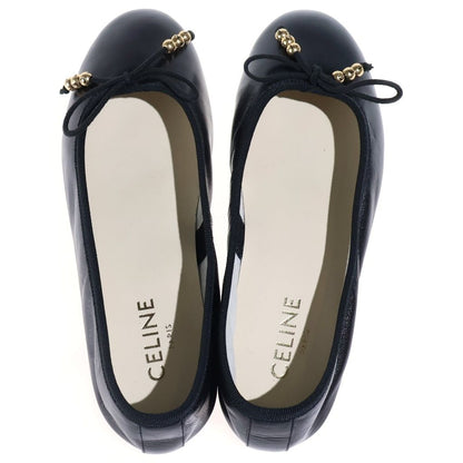 Celine Leather Flat Shoes Ballerina Pumps Black — view 4