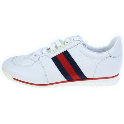 Gucci Micro Guccissima Side Line Low-Top Sneakers Leather White
