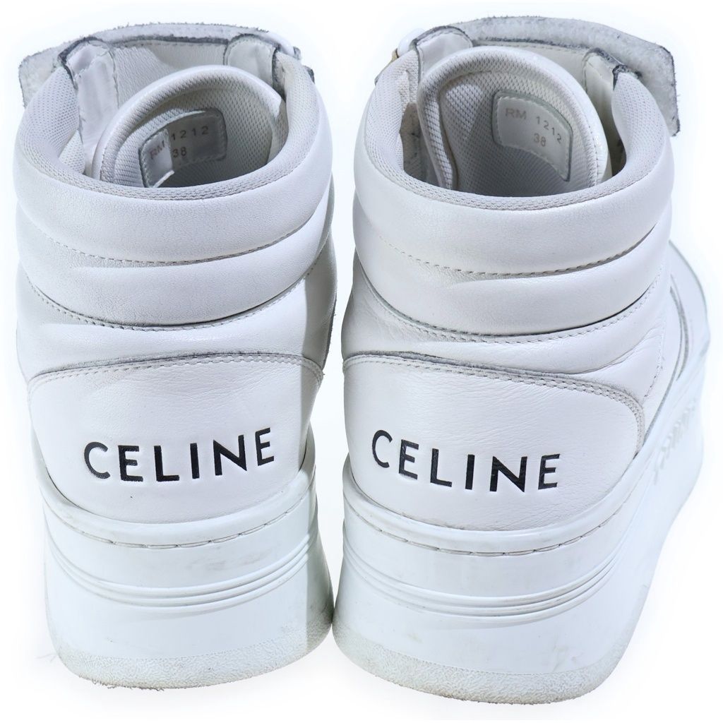 Celine Block Sneakers Thick Sole Low Cut Leather White — view 3