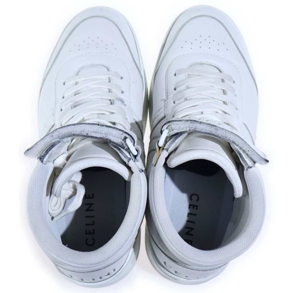 Celine Block Sneakers Thick Sole Low Cut Leather White — view 4