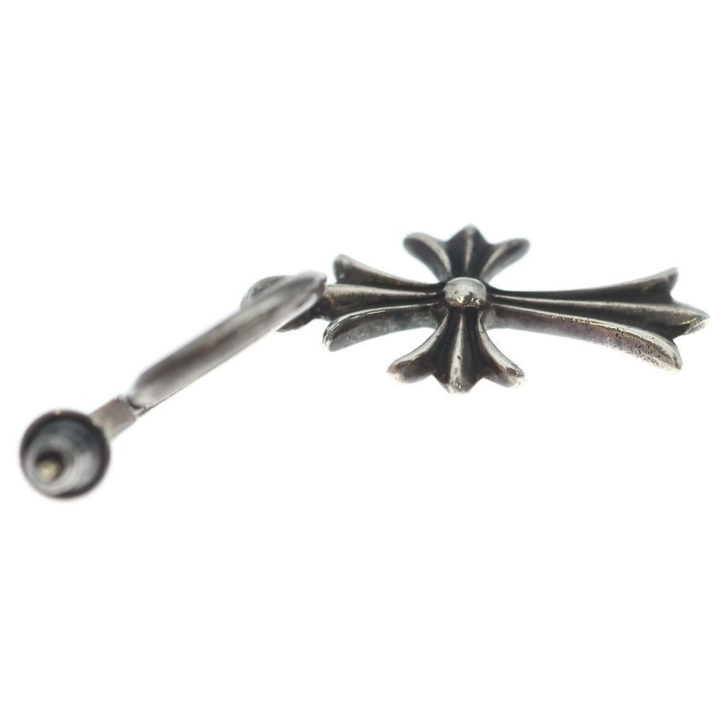 Chrome Hearts Tiny CH Cross Hoop Earrings Silver — view 4