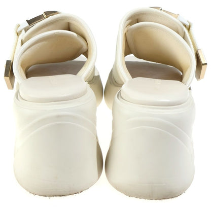Bottega Veneta Double Belt Flash Flat Sandals Ivory — view 3
