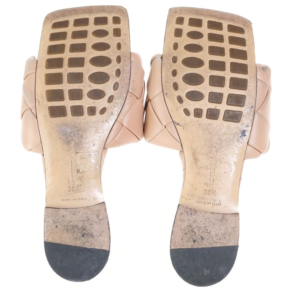 Bottega Veneta Lido Flat Sandals Intrecciato Beige — view 5