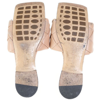 Bottega Veneta Lido Flat Sandals Intrecciato Beige — view 5