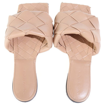 Bottega Veneta Lido Flat Sandals Intrecciato Beige — view 4