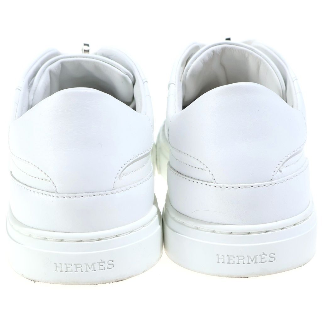 Hermes Day Low-Top Sneakers Kelly Buckle Leather White — view 3