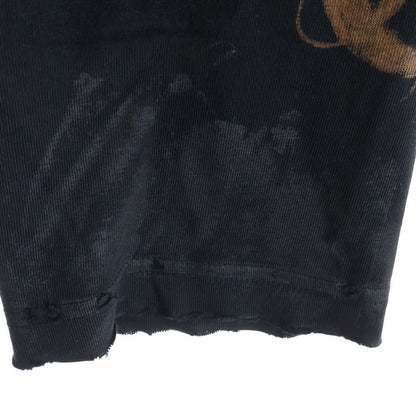 Balenciaga Heavy Metal Long Sleeve T-Shirt Logo Distressed T Black — view 5