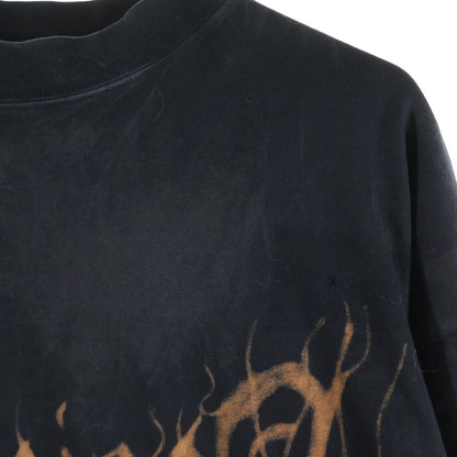 Balenciaga Heavy Metal Long Sleeve T-Shirt Logo Distressed T Black — view 4