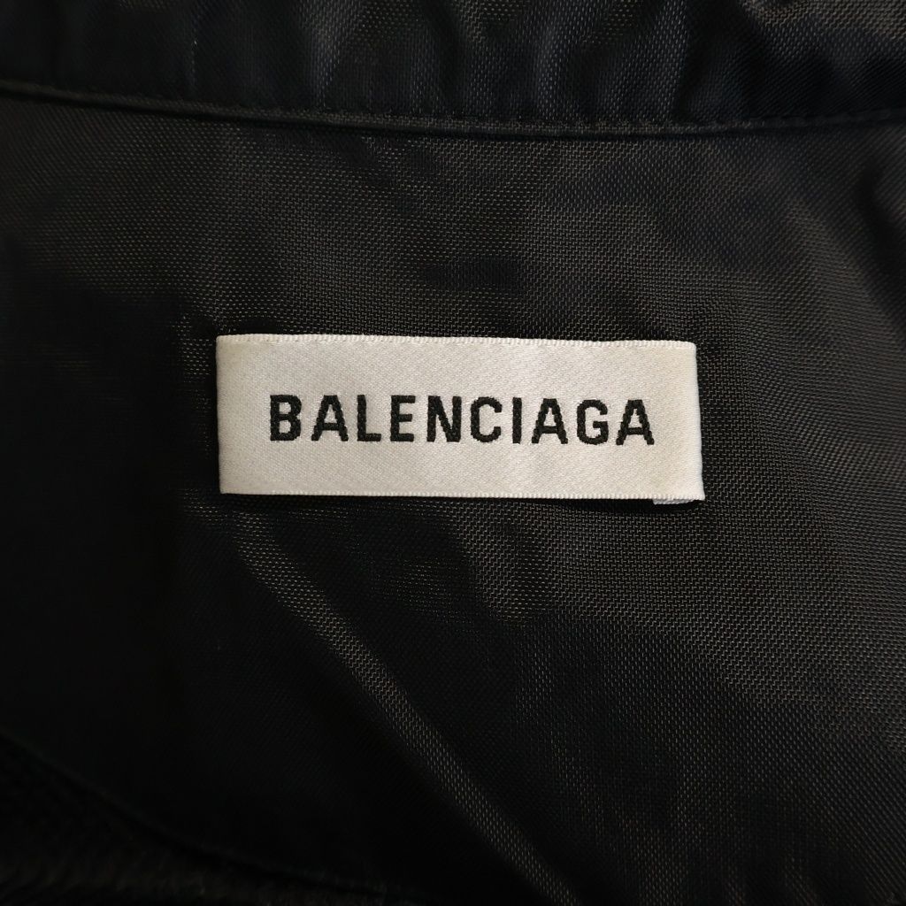 Balenciaga Nylon Logo Denim Jacket Black — view 6