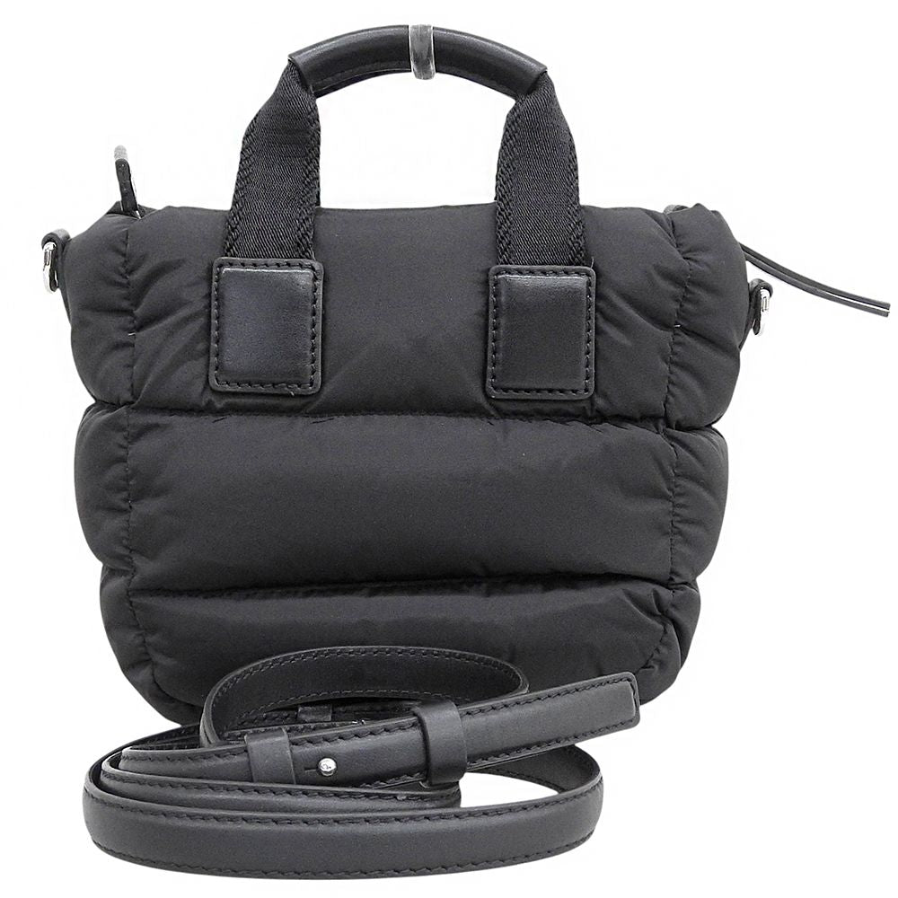 Moncler Micro Caradoc Nylon Metal Logo 2-Way Shoulder Handbag Black — view 2