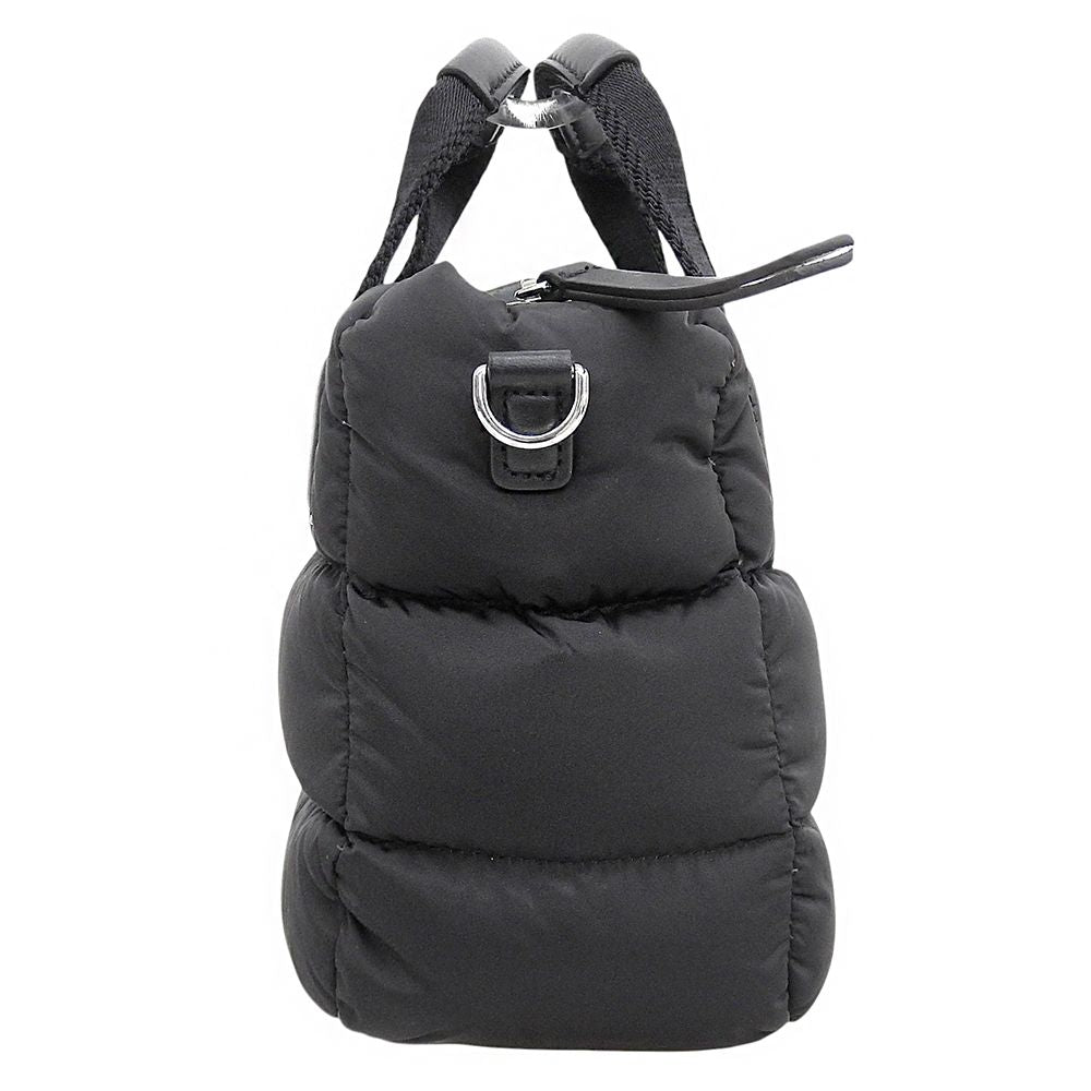 Moncler Micro Caradoc Nylon Metal Logo 2-Way Shoulder Handbag Black — view 3