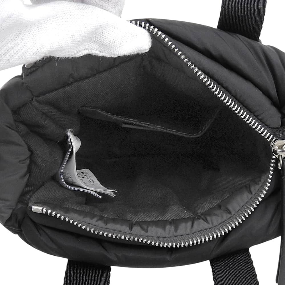 Moncler Micro Caradoc Nylon Metal Logo 2-Way Shoulder Handbag Black — view 8