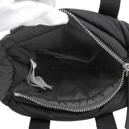 Moncler Micro Caradoc Nylon Metal Logo 2-Way Shoulder Handbag Black — view 8