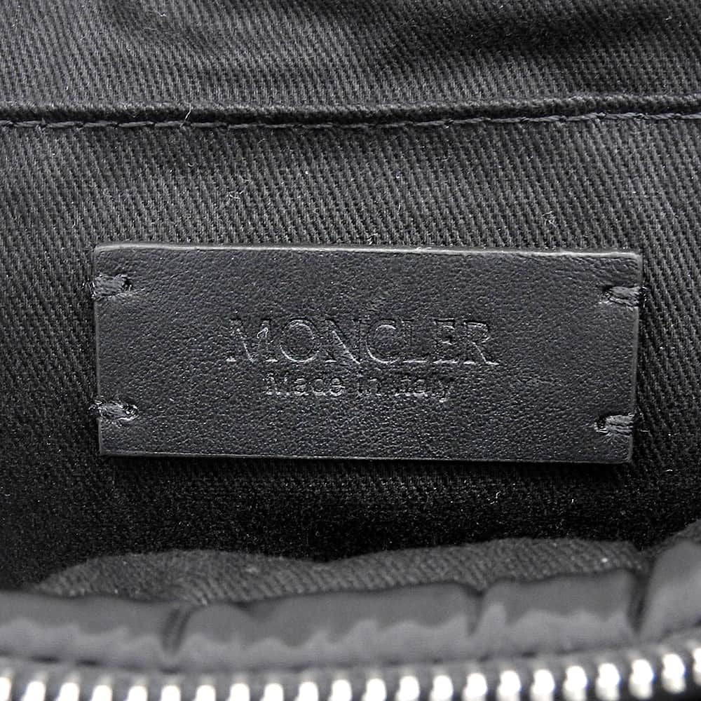 Moncler Micro Caradoc Nylon Metal Logo 2-Way Shoulder Handbag Black — view 5